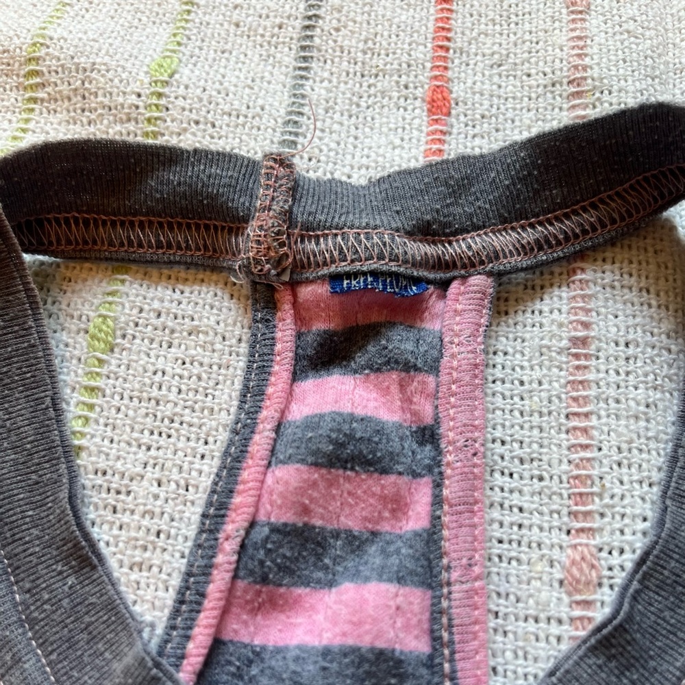 FREE PEOPLE STRIPED PINK & PURPLE TANK SIZE MEDIUM STRETCH KNIT - Picture 9 of 13